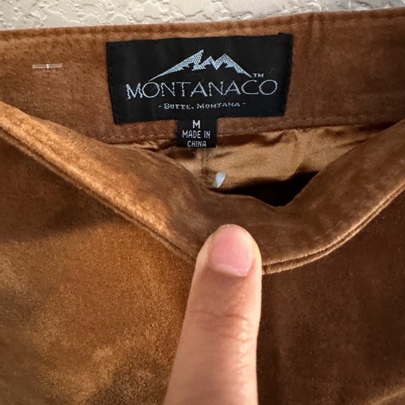 MontanaCo Cognac Brown Suede Leather Size Medium - Picture 4 of 7